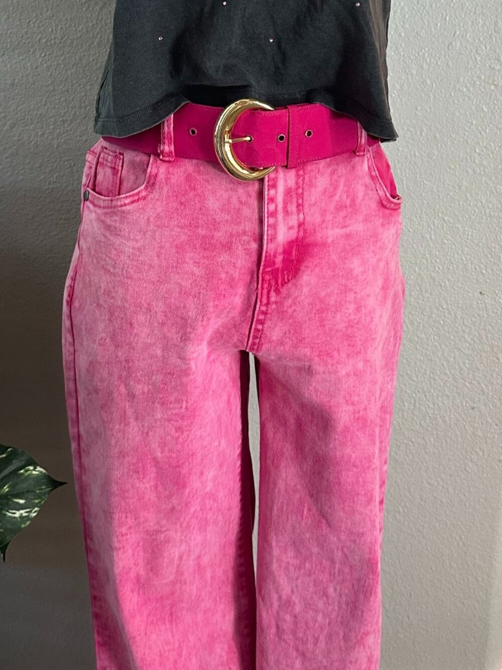 Between Us Pink Acid Wash High Rise Denim Jeans Size 7